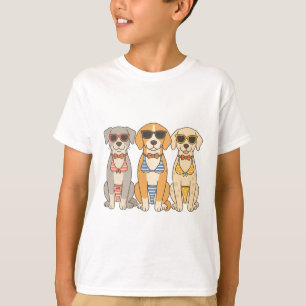T-shirt Trio de bikinis Beach Barkers avec attitude