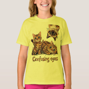 T-shirt Trio de chatons félins en fleurs Adorables animau