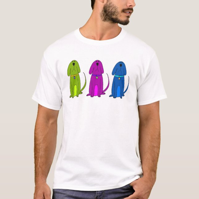 T-shirt Trio de chien (Devant)