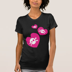 T-shirt trio de coeur de crâne