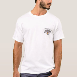 T-shirt Trio de guimauves terrifiées paniquent autour d'un