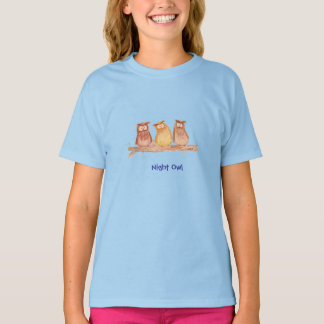 T-shirt Trio de hiboux