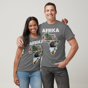 T-shirt Trio de la carte africaine de la faune