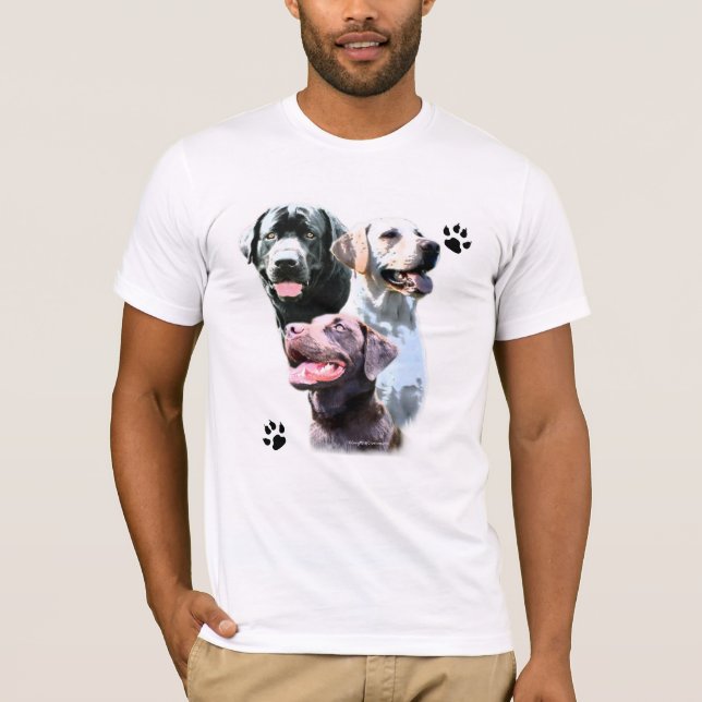 T-shirt Trio de Labrador Retriever (Devant)
