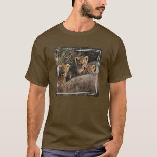 T-shirt Trio de Lion Cubs with Mother