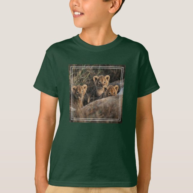 T-shirt Trio de lionceaux avec leur mère (Devant)