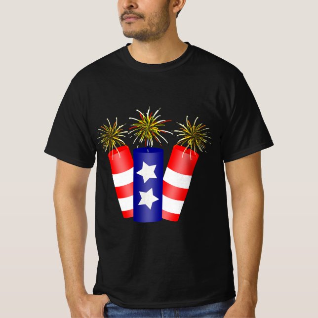 T-shirt Trio de pétards pour 4 juillet (Devant)