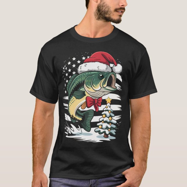 T-shirt Trio de poissons bleus - Contour (Devant)