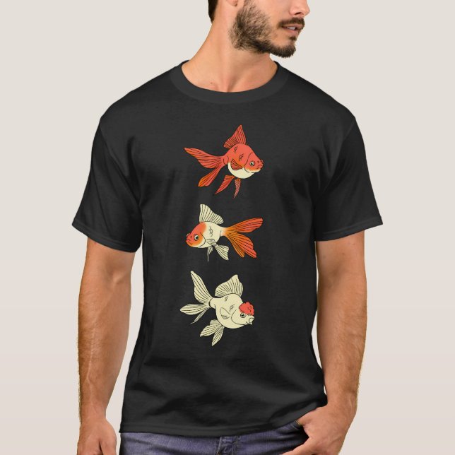 T-shirt Trio de poissons rouges (Devant)