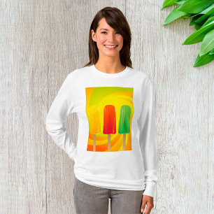 T-shirt Trio de sucettes glacées d'été Popsicles lumineuse