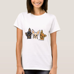 T-shirt Trio doux de chiwawa