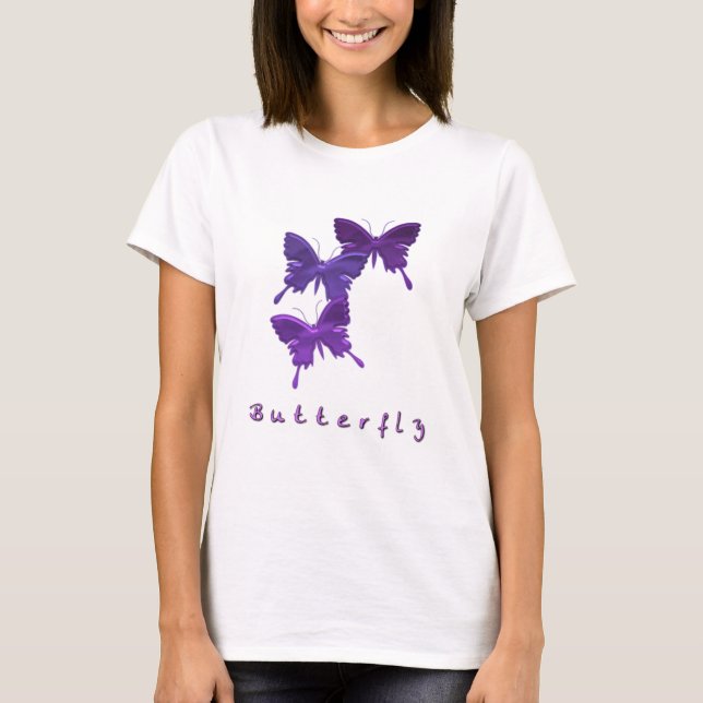 T-shirt Trio Papillon à manches longues (Devant)