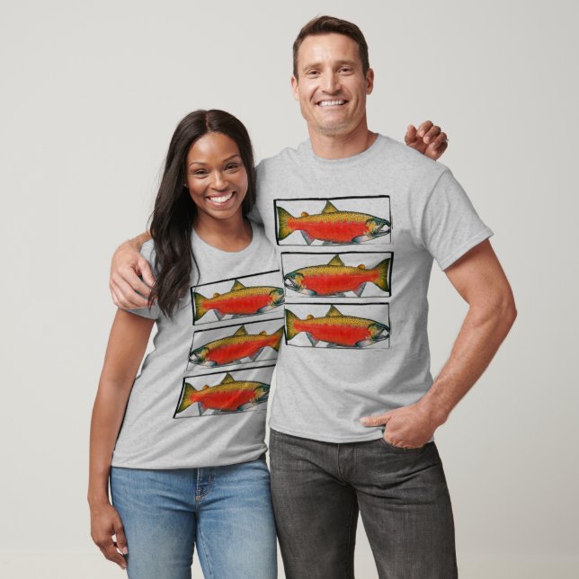 T-shirt Trio Saumon rouge (Unisexe)