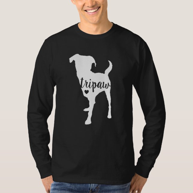 T-shirt Tripaw Chien, Trois Jambes Chien, Tripaw Maman, Tr (Devant)
