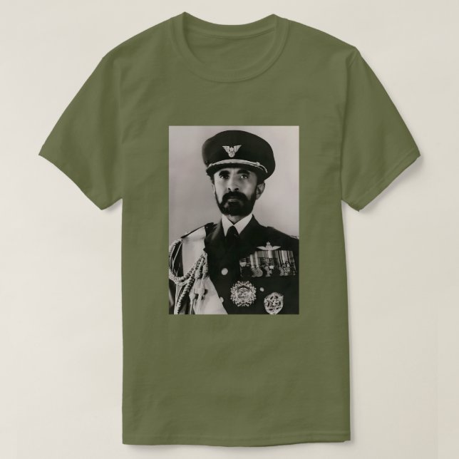 T-shirt Tripe of Judah Selassie Rasta Lion Roots (Design devant)