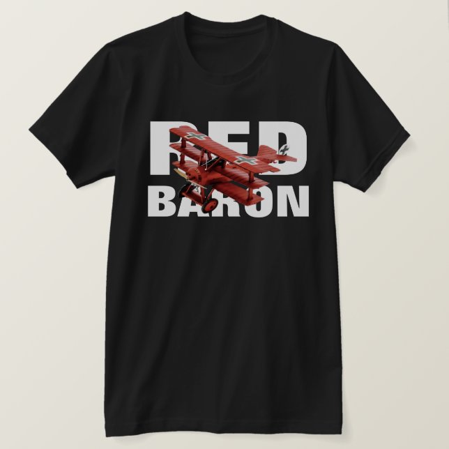 T-shirt Triplan Fokker du Baron Rouge (Design devant)