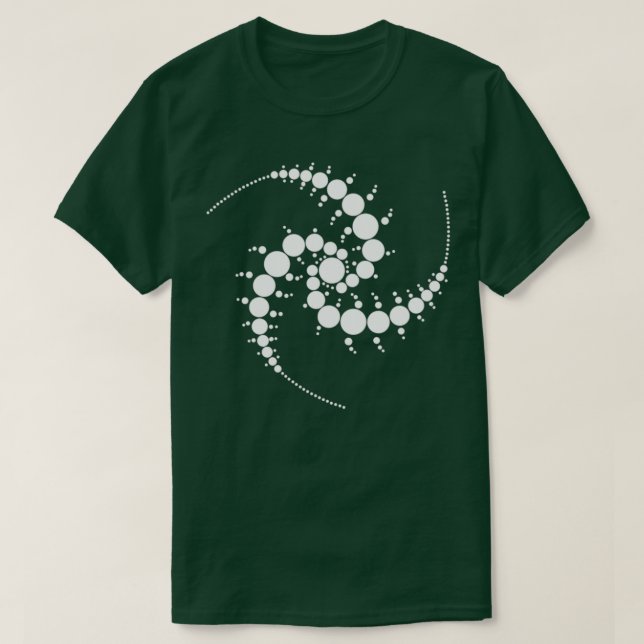 T-shirt Triple cercle de culture spirale blanc (Design devant)