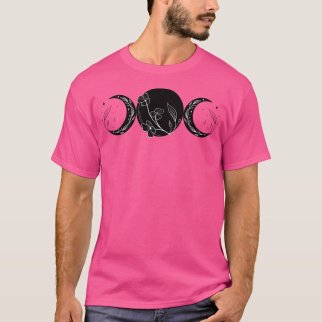 T-shirt Triple Déesse Lunaire Sorcière Wicca (Devant)