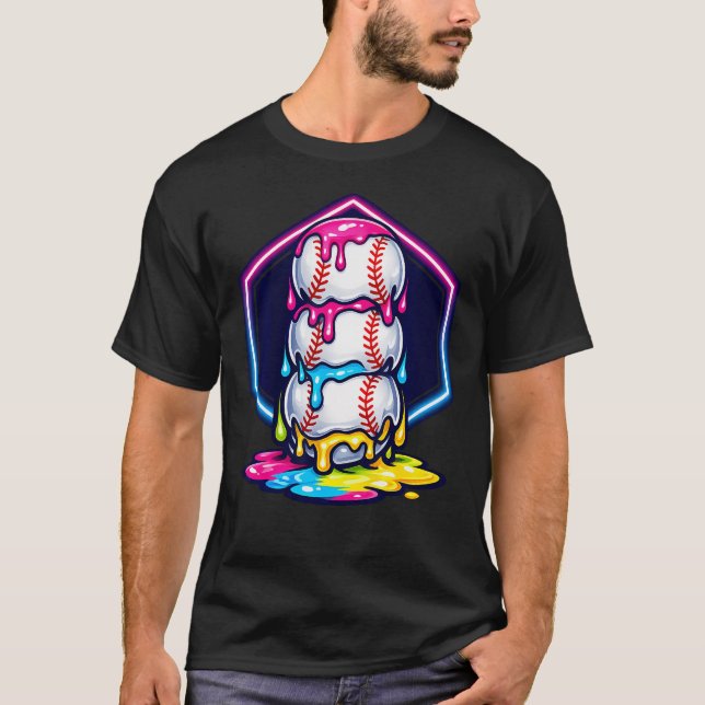 T-shirt Triple Goutte de Glace Drôle (Devant)