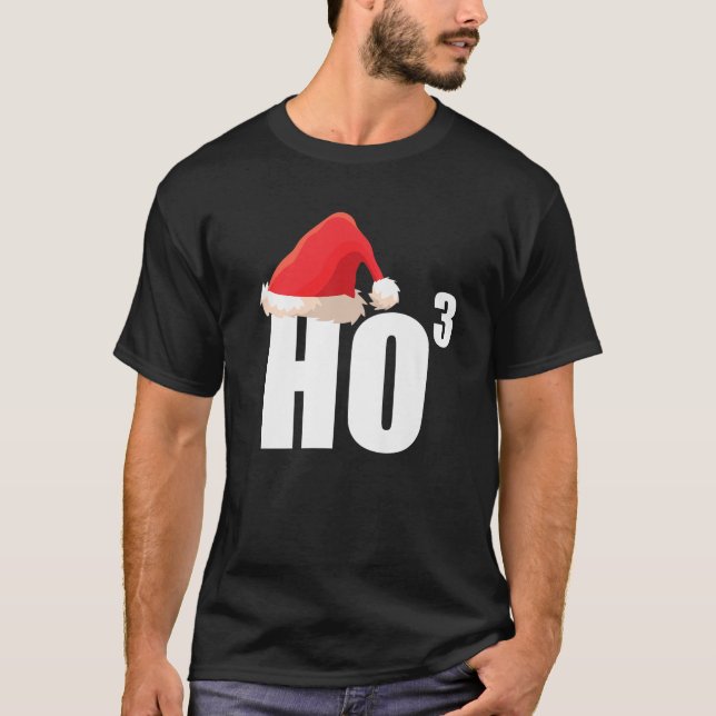 T-shirt Triple Ho Ho Troisième Puissance Math Nerd Drôle d (Devant)
