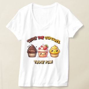 T-shirt Triple les Cupcakes, Triple Fun !