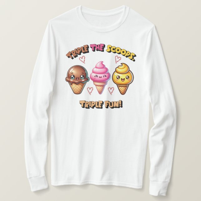 T-shirt Triple les Scoops, Triple Fun ! (Design devant)
