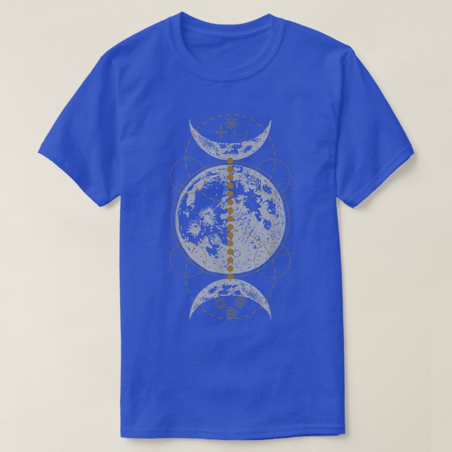 T-shirt Triple Lune Gothique Sorcière Wicca  (Design devant)