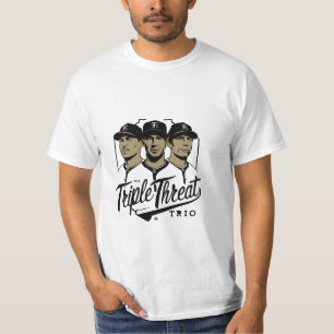 T-shirt triple menace trio de baseball jeu amoureux graphi