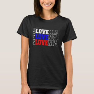 T-shirt Triple Slovénie Love Design Couleurs de la Slovéni