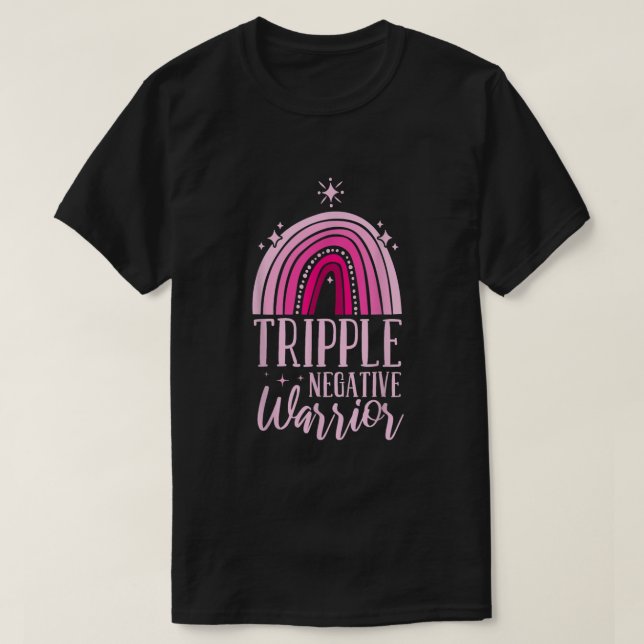 T-shirt Tripler la sensibilisation au cancer du sein par u (Design devant)