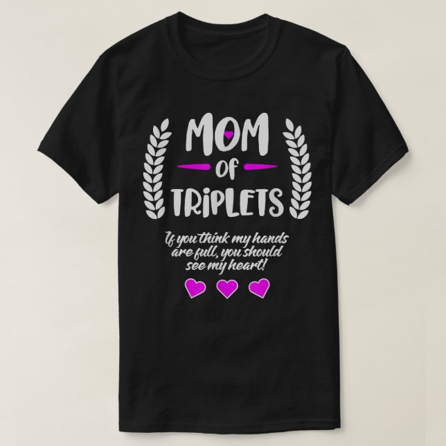 T-shirt Triplet    MamanMaman De Triplets  (Design devant)
