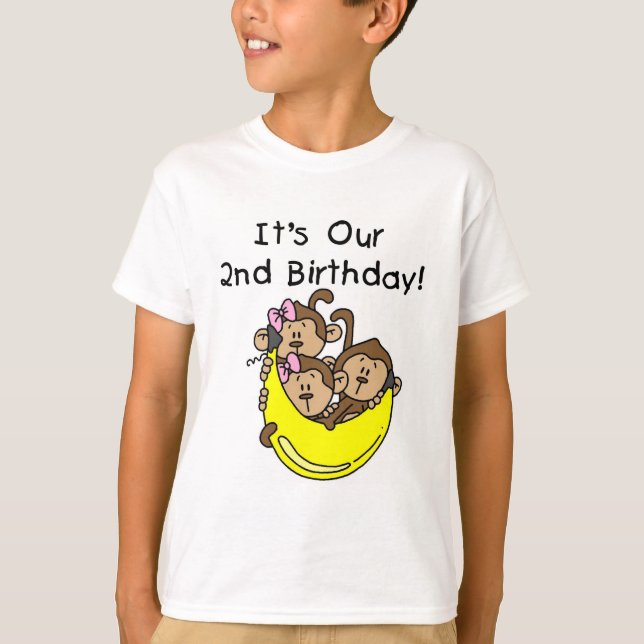 T-shirt Triplets 2e - Deux filles et un garçon (Devant)