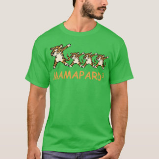 T-shirt Triplets de mère enceinte léopard drôle