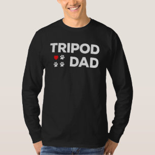 T-shirt Tripod Papa 3 pattes Chien Paw Amputee Love and He