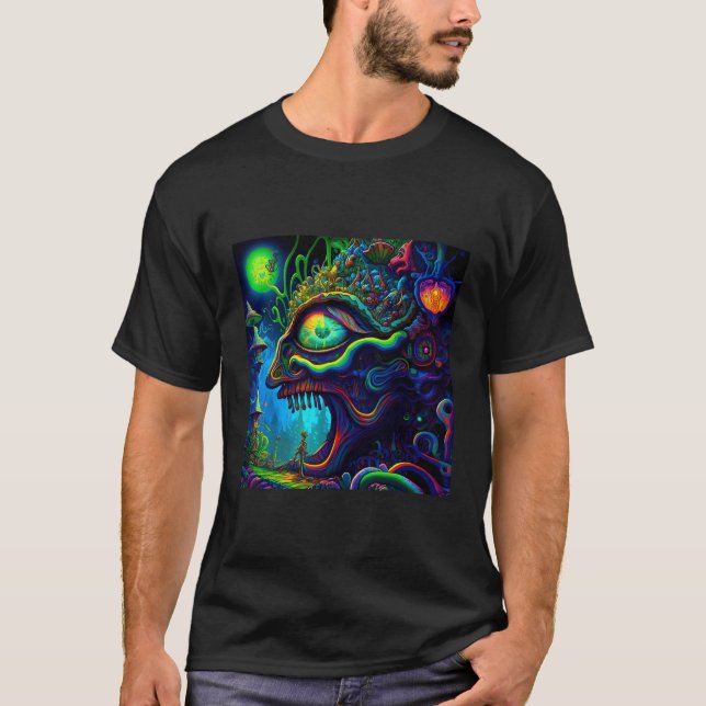 T-shirt Trippy Abstrait Lizard Psychedelic (Devant)