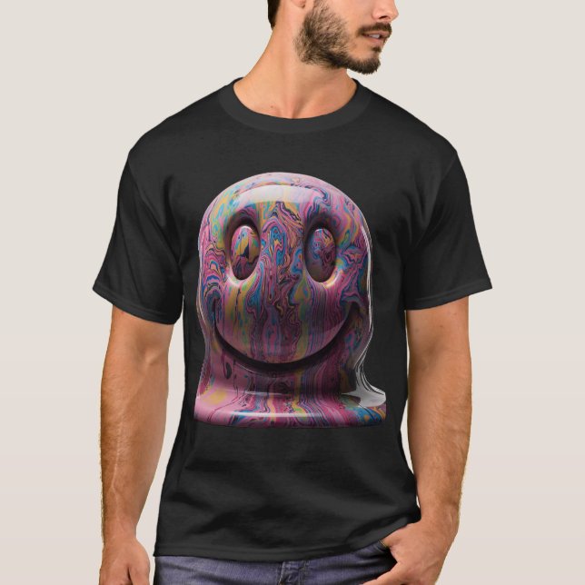 T-shirt Trippy Acid Dripping Smiley (Devant)