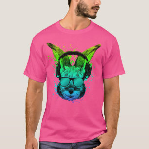 T-shirt Trippy Bunny Shirt Dj Ravers Edm Techno Psychedeli