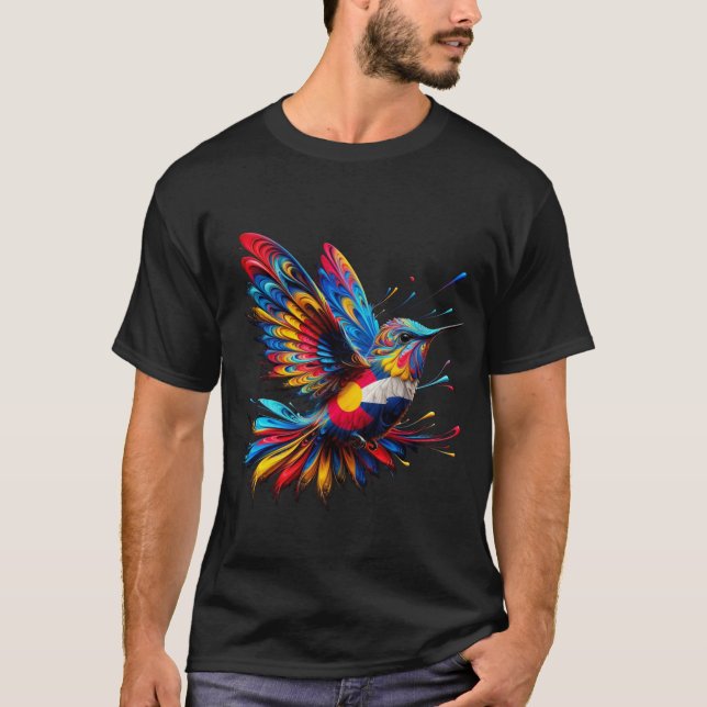 T-shirt trippy COLORADO colibri (Devant)