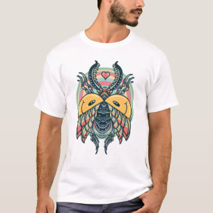 T-shirt Trippy coloré dendroctone vieux style de tatouage