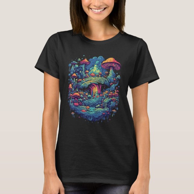 T-shirt Trippy Dnb Rave Tekk Techno Hardtekk Psytrance 1 (Devant)