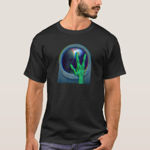 T-shirt Trippy Green Alien Head Ufo Believe Area 51 Space