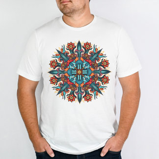 T-shirt Trippy hippie psychedelic groovy mushroom mandala