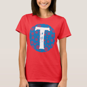 T-shirt Trippy initial points pourpre cercle de lune de pa