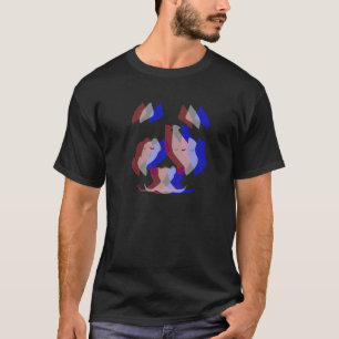 T-shirt Trippy pitbully face pour Techno Rave EDM Musi