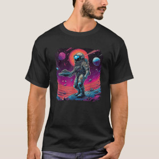 T-shirt Trippy psychédélique Black Light Astronaut Space A