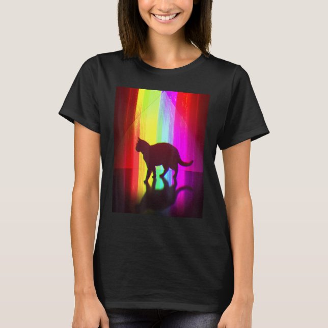 T-shirt Trippy Surreal Cat Acidwave Aesthetic Surrealism R (Devant)