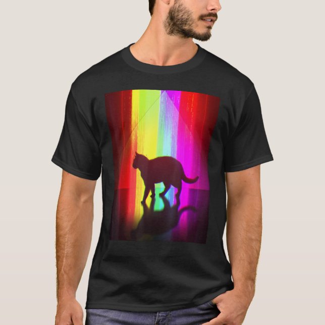T-shirt Trippy Surreal Cat Acidwave Aesthetic Surrealism R (Devant)