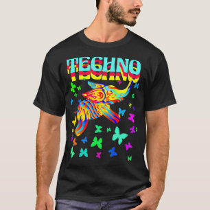 T-shirt Trippy Techno Elephant DJ Raver Rave Party