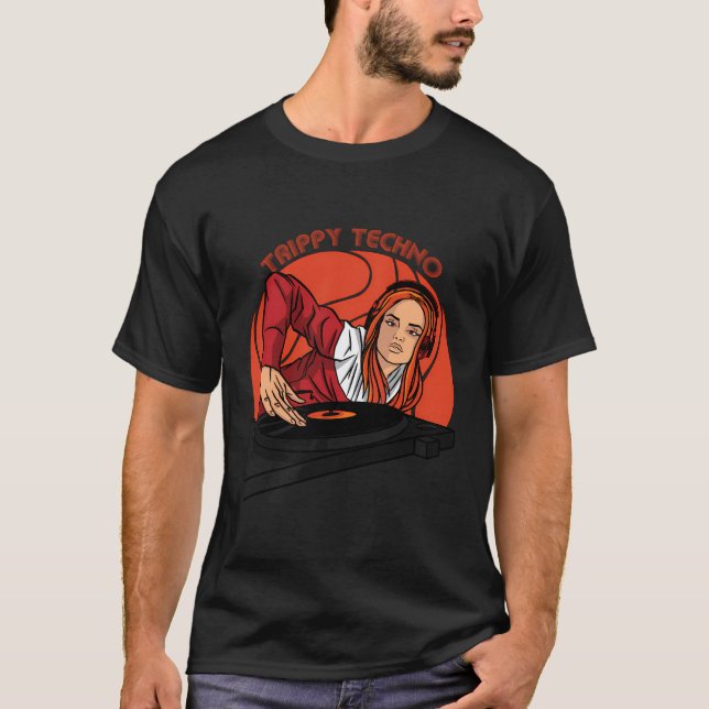 T-shirt Trippy Techno Funny Edm Music Rave Techno Party (Devant)