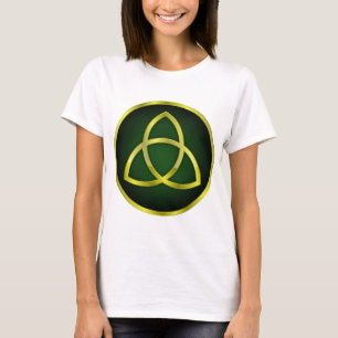 T-shirt triquetra or et vert